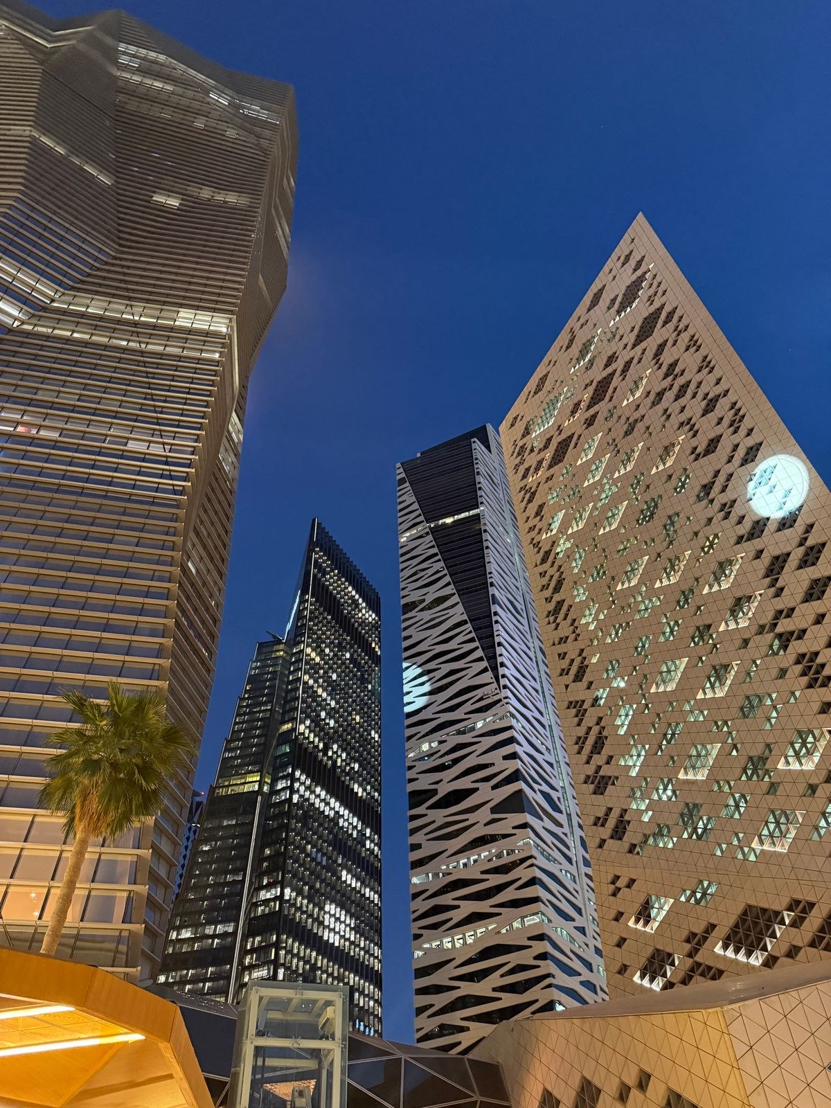 How to calculate gratuity in Saudi Arabia - Riyadh financial district skyline at night